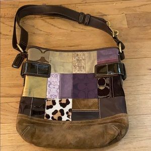 Multi pattern coach bag
